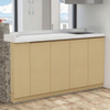 Compact Space-Saving Custom Built-In Kitchen Cabinets with Countertops and Vertical Storage for Studio Apartments