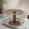 Premium Wood Conference Table Custom Size Brown Finish Modern Office Coffee Table for Executive Meetings and Corporate Lobbies