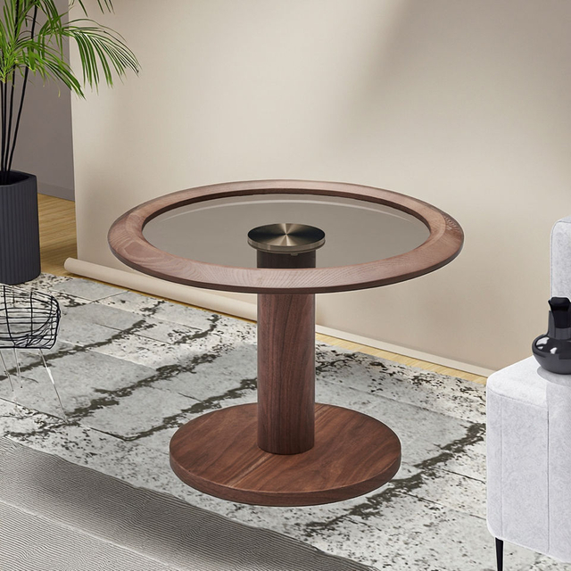 Premium Wood Conference Table Custom Size Brown Finish Modern Office Coffee Table for Executive Meetings and Corporate Lobbies