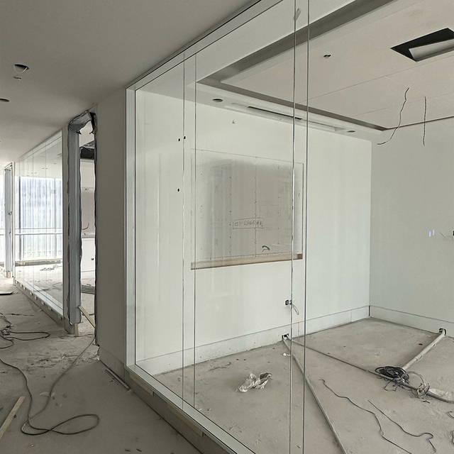 Wall Panoramic Style High End Tempered Double Glazed Glass Partition for Modern Office Workspaces