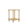 Slim Profile Nightstand Space Saving Bedside Table Without Drawer