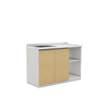 Custom Size Modern Apartment Storage Solution Minimalist Wood Kitchen Cabinet