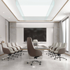 Custom Color Options OEM/ODM Managerial Brown Leather Executive Office Chair for Professional Environments