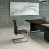 Damage-Free Finish Steel Frame Installation Visitor Leather Ergonomic Office Chair for Reception Areas