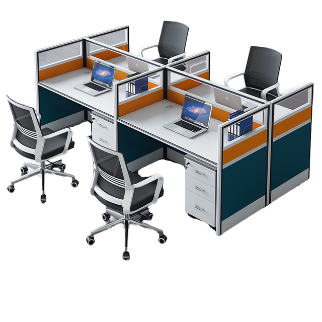 Straight From Factory Wooden Panel Furniture Computer Desk One Seater Staff Office Desk