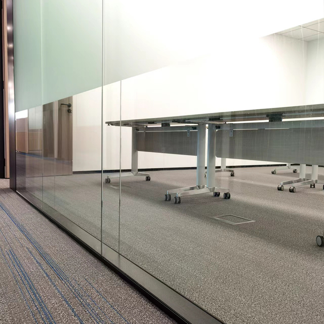 Premium Soundproof Double Glass Office Partition Wall with Heat Insulation Fireproof and Dustproof Features Eco Friendly Design