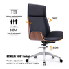 Modern Upholstery and Aluminum Base Executive Chair with PVC Leather Rolling Office Chair for Corporate Offices