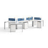 Non-Destructive Installation 3 6 9 Person Modern Modular Office Furniture Durable Staff Desk