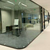 Luxury Double-Layered Panoramic Tempered Glass Partition Walls Office Wall for Executive Suite,Fireproof Glass Partition