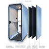 Professional Soundproof Booth for Office and Studio Use with High Quality Acoustic Panels and Ventilation System