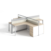 Professional Manufacturer Combination Single Staff Computer Desk With Cabinet Office Furniture Table