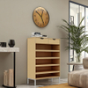 Multi Tier Wooden Shoe Shelf for Neat Entryway Organization Shoe Cabinet Storage