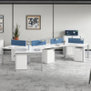 Modular Wooden Office Workstation Modern Executive Desk for 3 to 9 Person Team