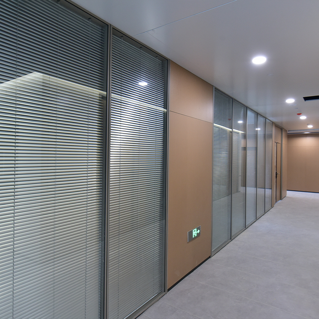 New Design Electrostatic Powder Coating Process Treatment Soundproof Glass Modular Partition Wall Office