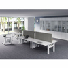 Sleek Business Worktable Light Staff Office Desk for Employees Modern with Cable Tray and Sturdy Construction