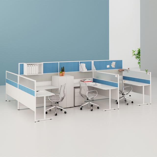 Whole-Sale Customized Size Modern Wooden Home Office Staff Desk with Drawer