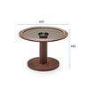 Premium Wood Conference Table Custom Size Brown Finish Modern Office Coffee Table for Executive Meetings and Corporate Lobbies