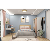 Modern Apartment Furniture Set with 2 Wardrobes 2 Beds Bedside Table 2 Desks Shoe Cabinet Shower Cabinet Kitchen Cabinet