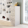 Custom Color 4 Drawer White Filing Cabinet Secure Office Storage for School Library Business