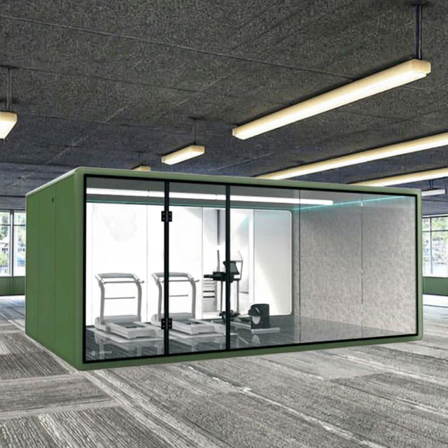 Personalized Configuration Soundproof Fitness Pod for Gym Live Streaming Workout Quiet Office Space