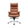 Premium Custom Adjustable Lumbar Support and Leather Upholstery CEO Soft Leather Aluminum Office Chair for Executive Workspaces