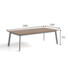 Premium Minimalist Business Customizable Wood Finish and Heavy-Duty Steel Base Meeting Dining Table for Hotels & Offices