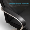 Luxury Thick Cushion High Density Foam Leather Arm Chairs for School Library Waiting Area