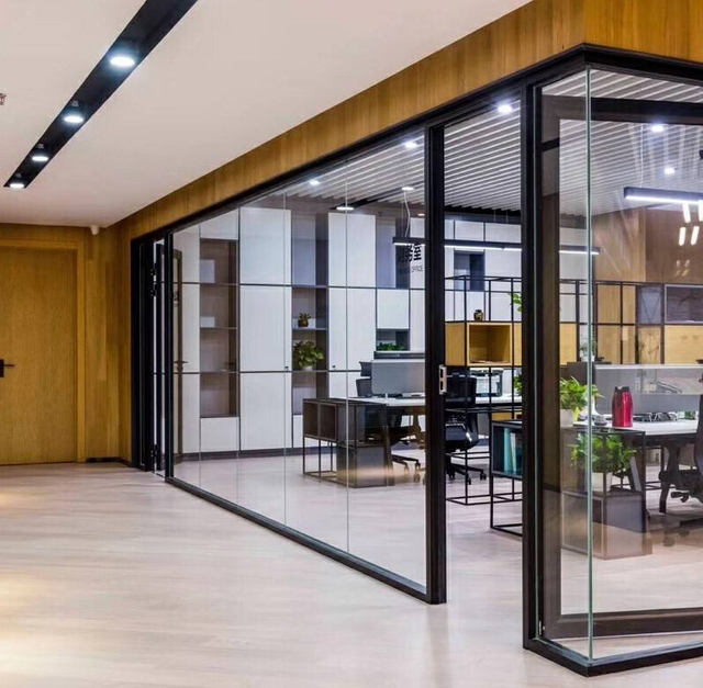 Manufactory Material Customized Luxury Modern Art Office Modular Glass Wall Partitions