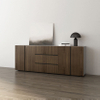 E0 Grade High-density Particleboard Modern Practical Office Wood Room Storage File Cabinet With 4 Hinge Doors 3 Drawers