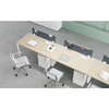 Space Efficient L-Shaped Classic Office Desk with Shelves and Drawers for High-Density Office and University Campus