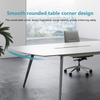 Premium Custom Color Options Solid Wood Painted Tabletop Electroplated Legs Meeting Table