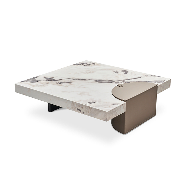 High End Customized Products Artificial Marble Coffee Table Set for Living Room Office Furniture