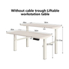 Up and Down Desk Smart Desk 3-Section Electric Adjustable Dual-Seat Workspace Ergonomic Workstation Dual-Seat Adjustable Desk