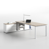 Color Customizable Factory Price Wood Material Working Desks with Auxiliary Cabinet for Office Building and School