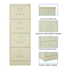 Custom Color 4 Drawer White Filing Cabinet Secure Office Storage for School Library Business