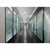 Soundproof Powder Coating Treatment Modern Office Space Divider System Modular Glass Partition Wall