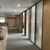 Wholesale Furniture Manufacturer Soundproof All Steel Frame Office Wall Double Layer Glass Partition