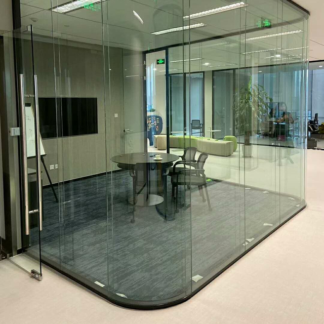 Premium Customizable Double Glazed Glass Partition Soundproof Office Wall System for Modern Workspace