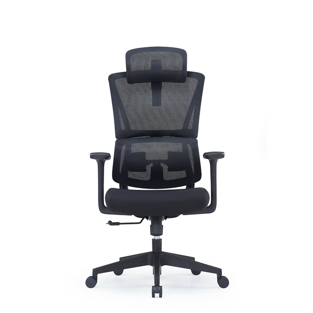 Industry-Standard High-Back Ergonomic Executive Mesh Office Chair With Adjustable Headrest
