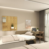 Customized Apartment Suite Two Bedrooms and Twin Beds Per Room with Storage Rack Shoe Cabinet Wardrobe Desk Shower Cabinet
