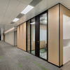Single Layer Minimalist Design Workspace Divider Soundproof Transparent Wall Office Workstation Half Glass Partitions