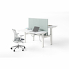 Sleek Business Worktable Light Staff Office Desk for Employees Modern with Cable Tray and Sturdy Construction