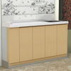 Compact Space-Saving Custom Built-In Kitchen Cabinets with Countertops and Vertical Storage for Studio Apartments