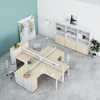Simple Style Anti-Scratch Surface Worktable Office 4 Person Employee Desk