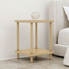 Slim Profile Nightstand Space Saving Bedside Table Without Drawer