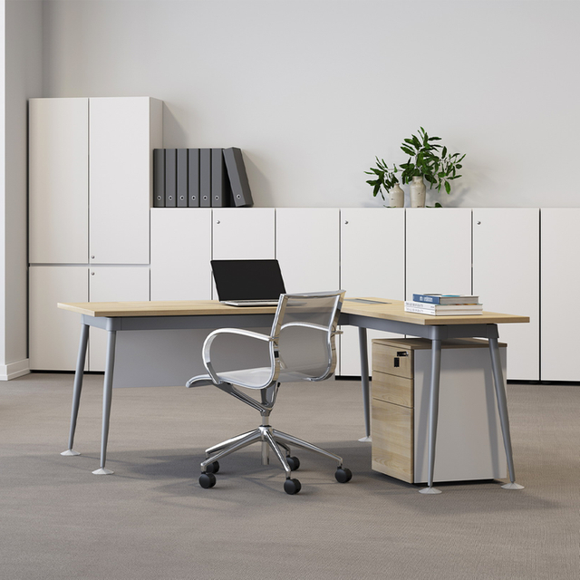 Cheap Price Commercial Modular Furniture Interior Decoration Luxury Modern Supervisor's Desk for Office Accessories Storage