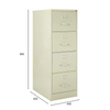 Custom Color 4 Drawer White Filing Cabinet Secure Office Storage for School Library Business