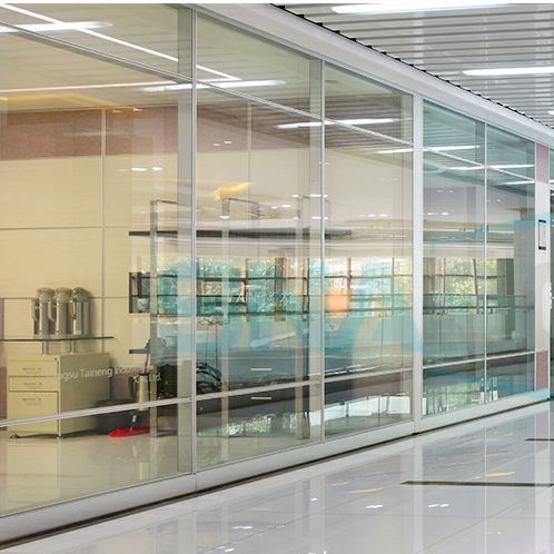 Manufactory Material Soundproof Floor to Ceiling Louvered Transparent Glass Office Partition