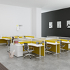 Professional Office Desk with Hutch Classy Worktable for Staff Simple and Functional Design Durable Work Surface