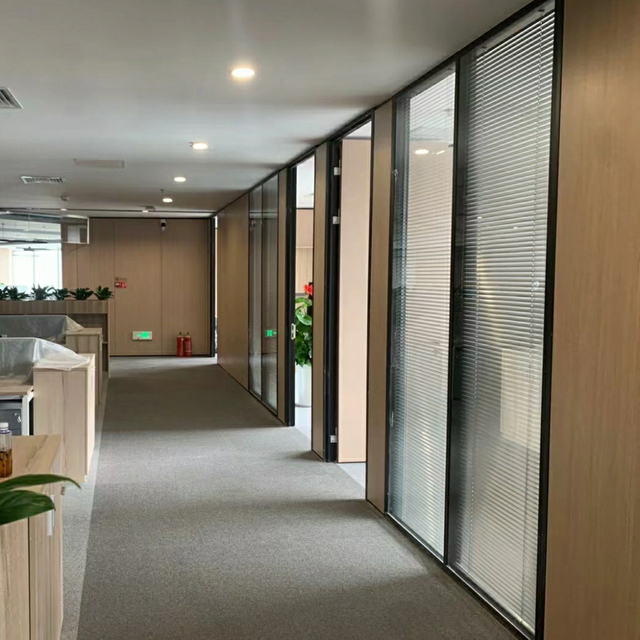 Modular Glass Partition Panel for Office Spaces High Transparency Sound Insulated Wall Solution